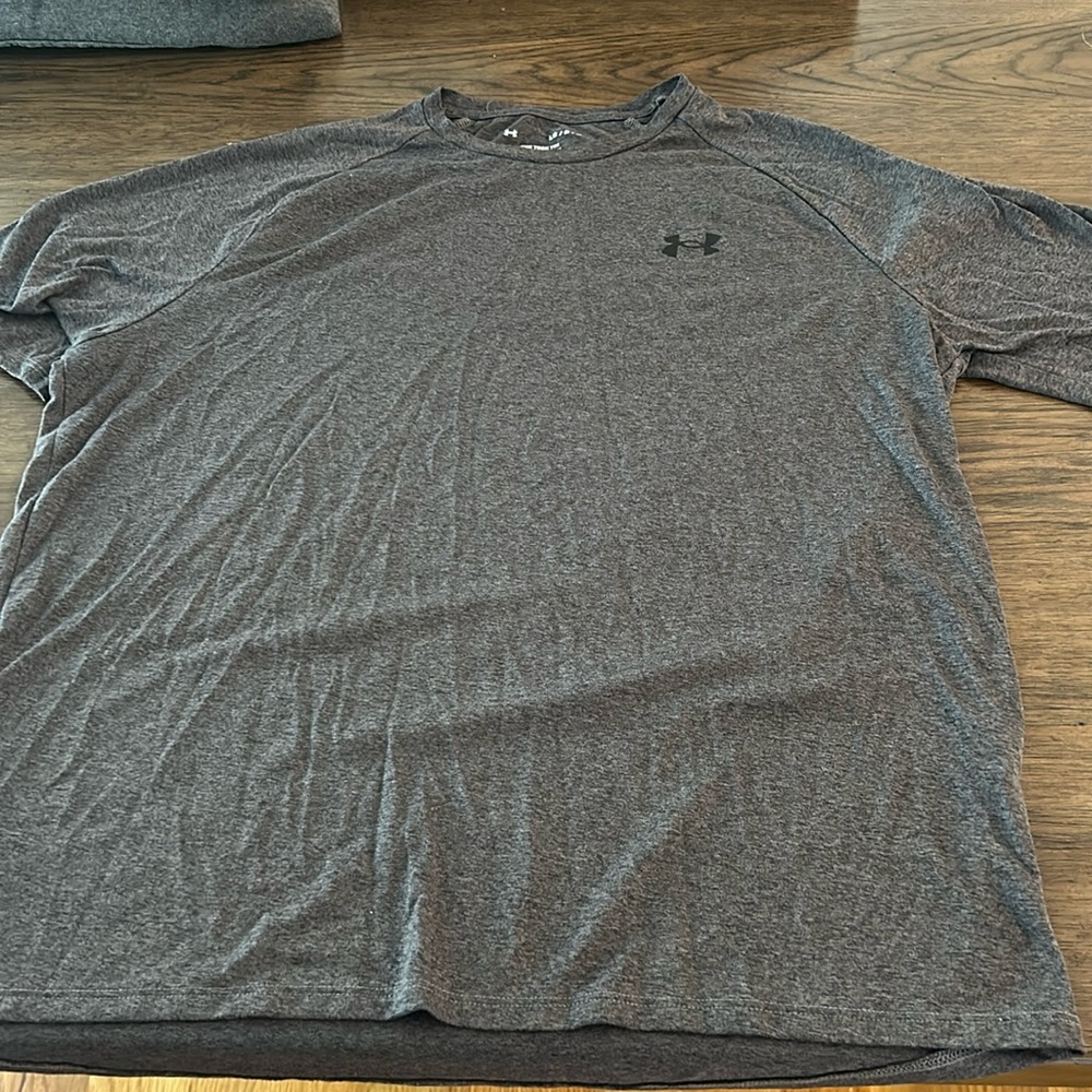 Under Armour Gray Heather T-Shirt (Size Large)